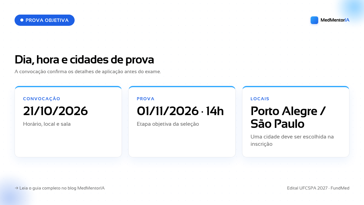 Infográfico 2 da UFCSPA 2027, informação do edital oficial