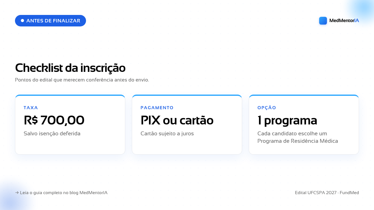 Infográfico 4 da UFCSPA 2027, informação do edital oficial